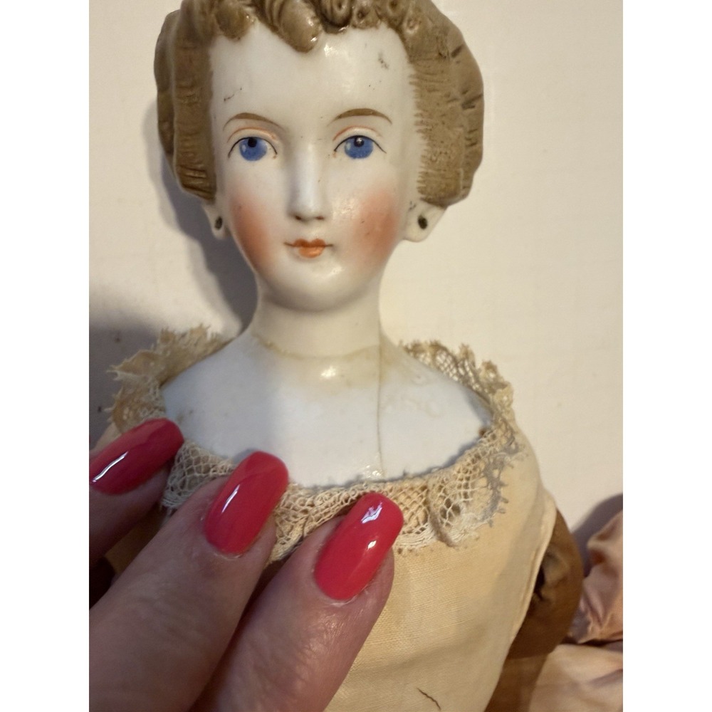 Antique Bisque China Head Doll W/Orig Body 21" - Picture 14 of 15